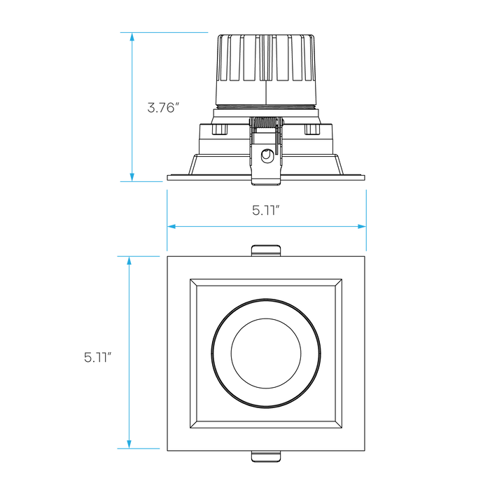 Luxrite Omni LR32191 4" 15W LED Recessed Gimbal Selectable CCT
