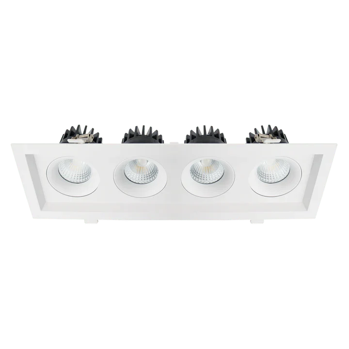 Luxrite Omni LR32196 4" 60W LED Recessed 4 Head Gimbal Selectable CCT