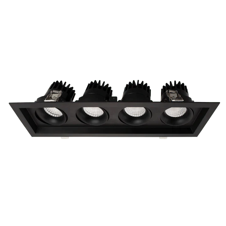 Luxrite Omni LR32197 4" 60W LED Recessed 4 Head Gimbal Selectable CCT