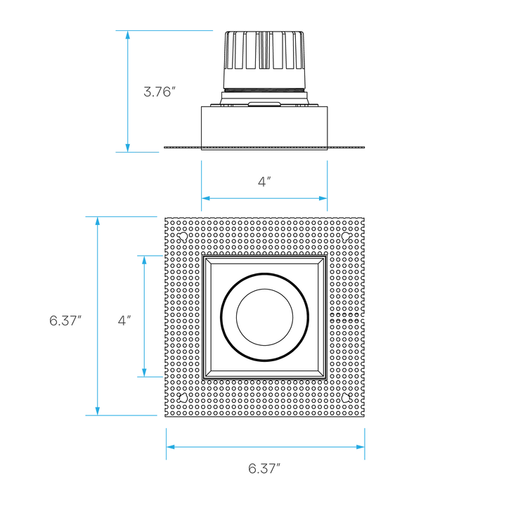 Luxrite Omni LR32200 4" 15W LED Trimless Recessed Gimbal Selectable CCT
