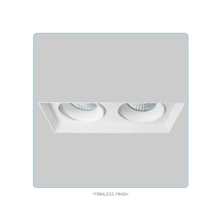 Luxrite Omni LR32202 4" 30W LED Trimless 2 Head Gimbal Selectable CCT