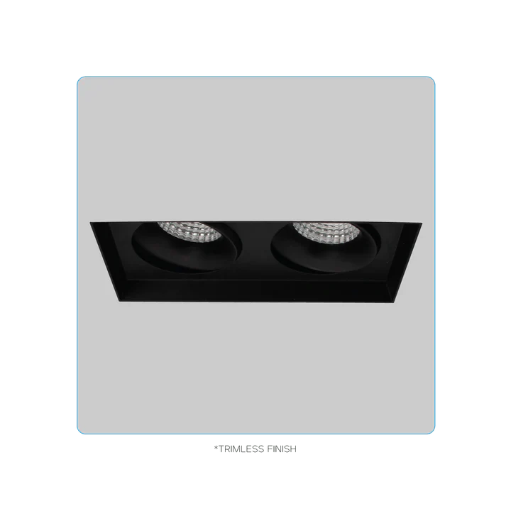 Luxrite Omni LR32203 4" 30W LED Trimless 2 Head Gimbal Selectable CCT