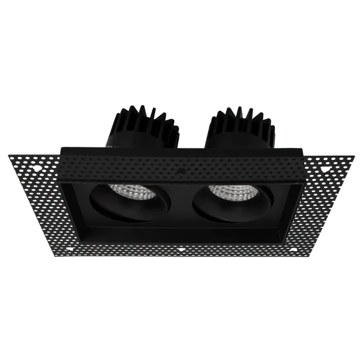 Luxrite Omni LR32203 4" 30W LED Trimless 2 Head Gimbal Selectable CCT