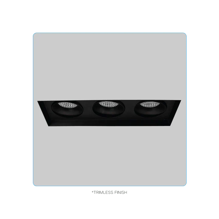 Luxrite Omni LR32205 4" 45W LED Trimless 3 Head Gimbal Selectable CCT