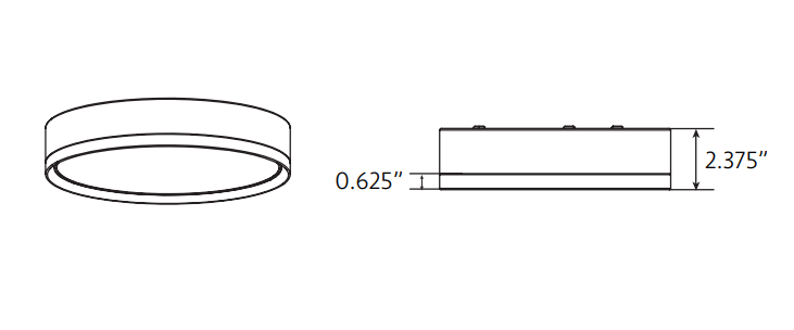 Rayhil INOVA 9" 15W Surface Mount Selectable CCT