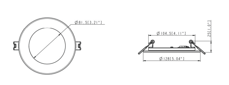 Rayhil Lucid 4" 12W LED Clear Lens Downlight Selectable CCT