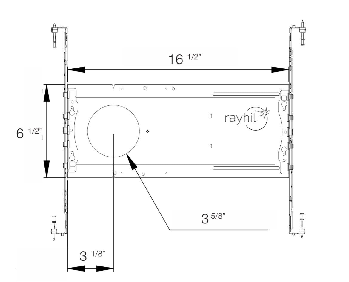 RAYHIL New Construction Plate for RAD35 Recessed Downlight