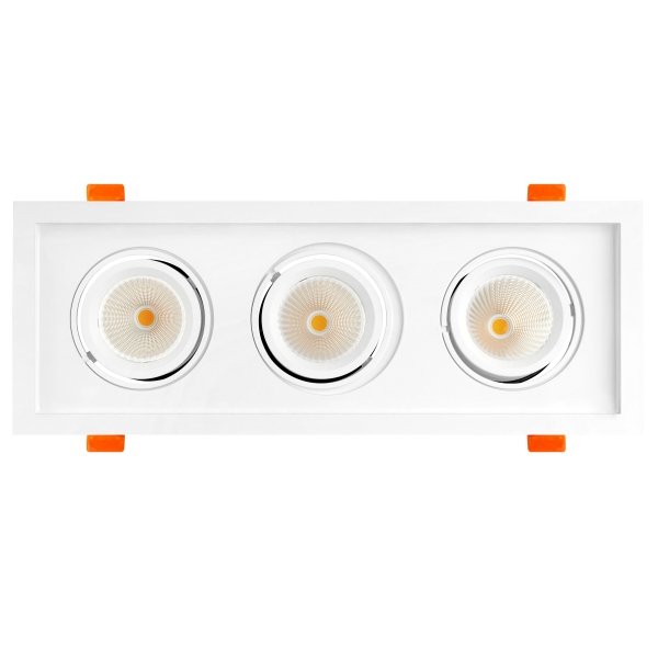 RAYHIL RAD3H 36W Triple Head LED Recessed Downlight 38° Selectable CCT