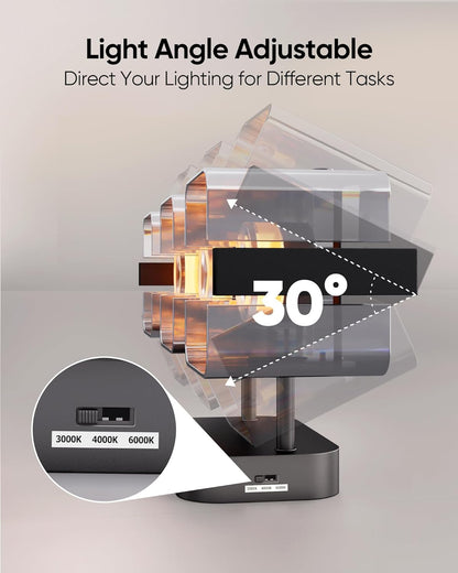 3-Light Modern LED Bathroom Vanity Light, Ash Gray