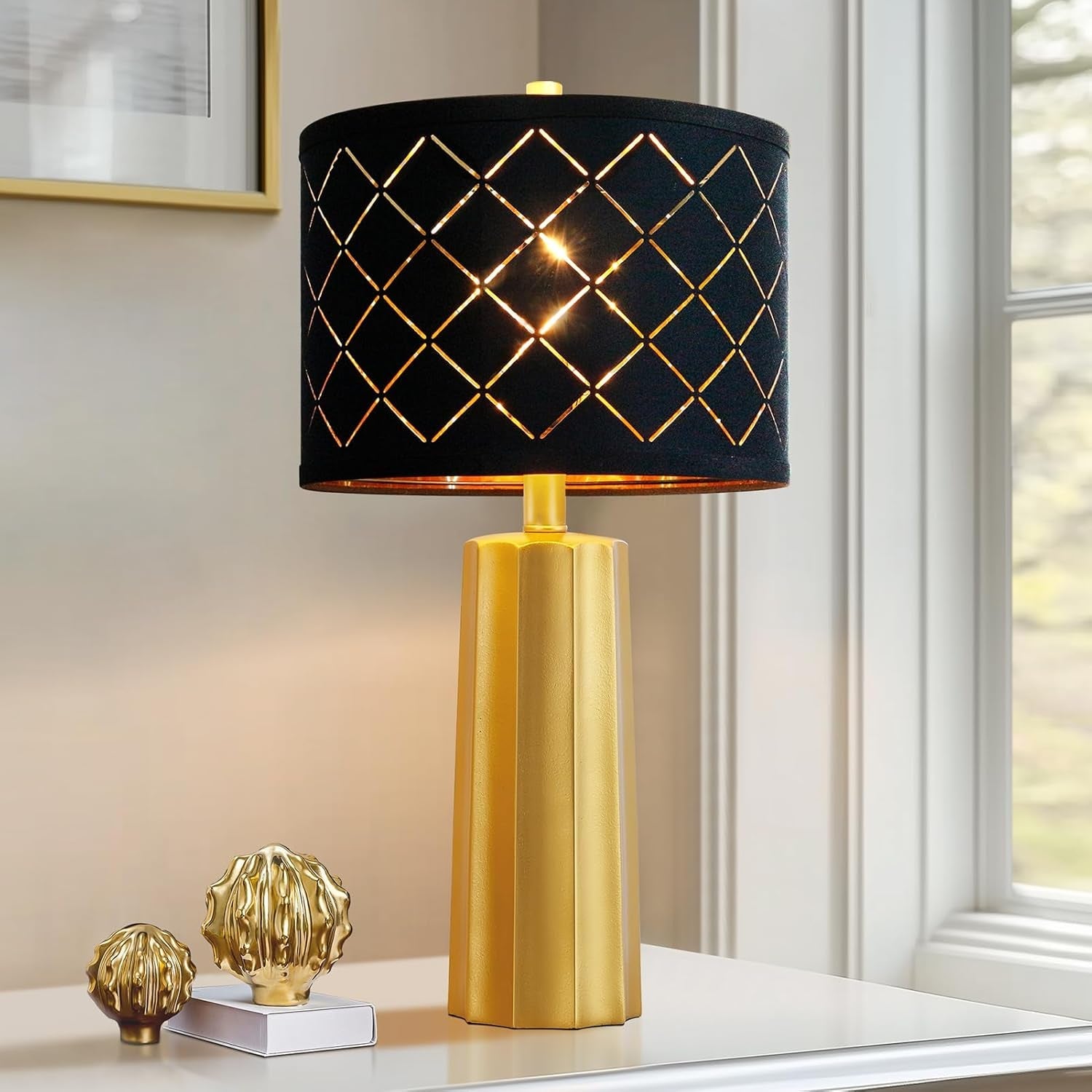 24” Modern Table Lamp Set of 2 – Gold