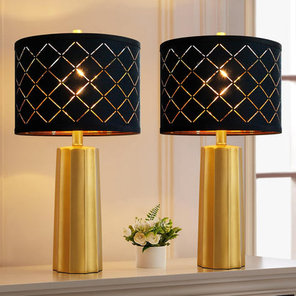 24” Modern Table Lamp Set of 2 – Gold
