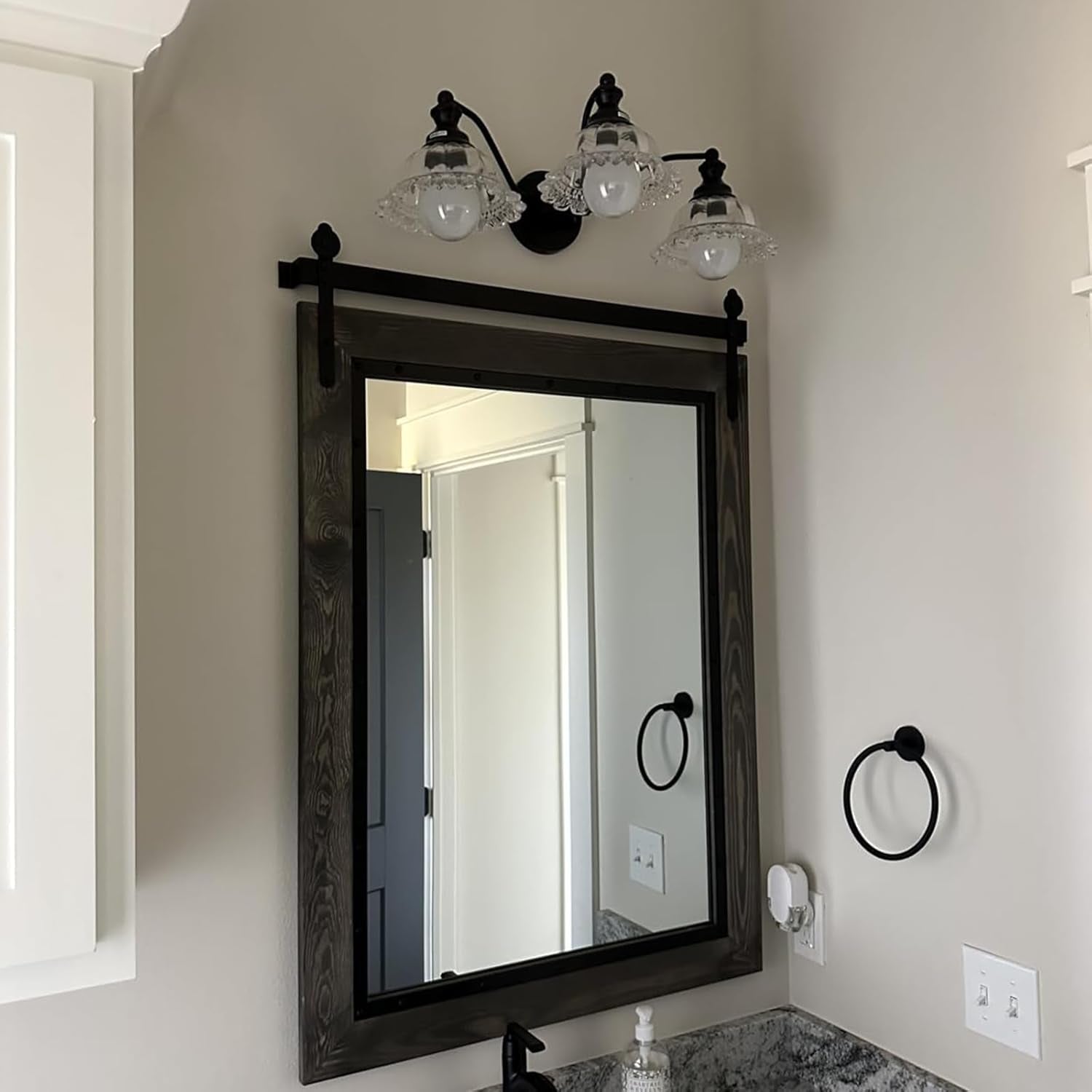 Farmhouse Vanity Lights for Bathroom Light Fixtures Black Vanity Lights 3 Light Bathroom Light Fixtures