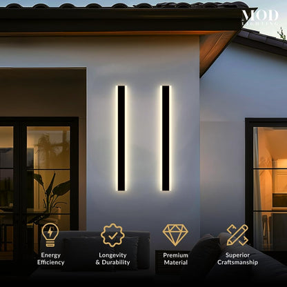 Haylen Outdoor LED Wall Light – 31" Black