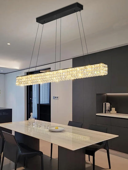 40” Modern Crystal Ring Chandelier