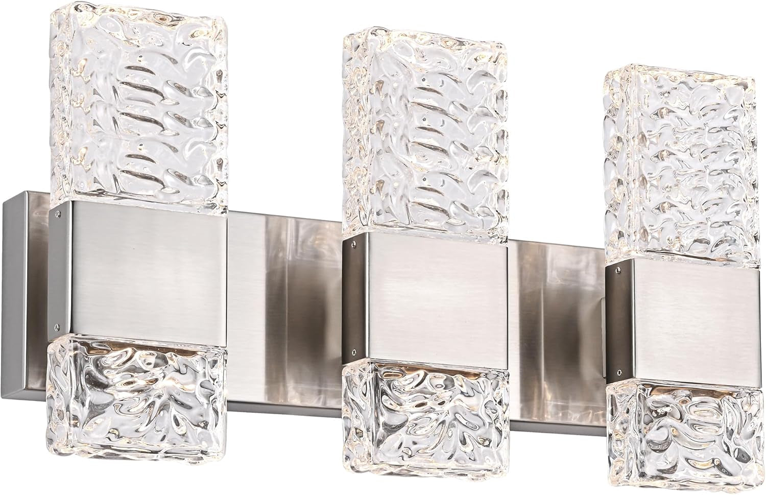 4-Light LED Black Bathroom Vanity Wall Fixture