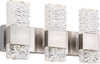 4-Light LED Black Bathroom Vanity Wall Fixture