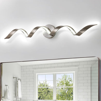 32” Dimmable Modern LED Spiral Bathroom Vanity Light