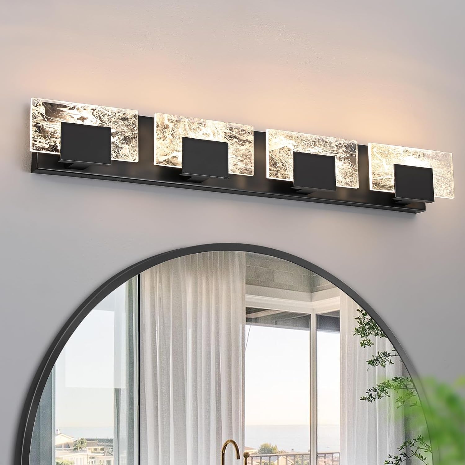 24” LED Brushed Nickel 3-Light Bathroom Vanity Light