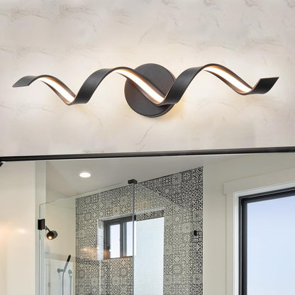 32” Dimmable Modern LED Spiral Bathroom Vanity Light