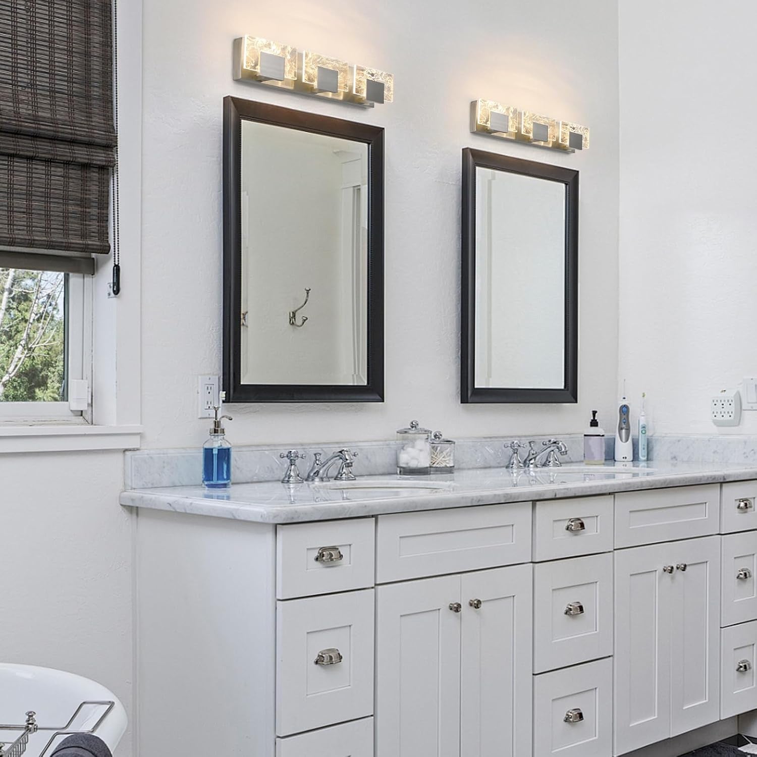 24” LED Brushed Nickel 3-Light Bathroom Vanity Light