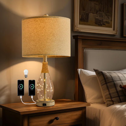 23" USB Table Lamp Set of 2 – Modern Farmhouse