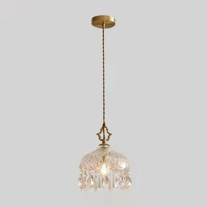 8" LIGHTLAND Vintage Crystal Dome Chandelier