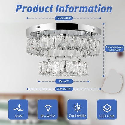 Crystal LED Flush Mount Ring style