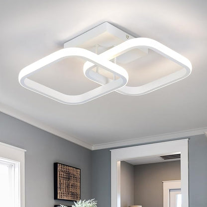 Gold Square LED Ceiling Light – 6000K, Modern