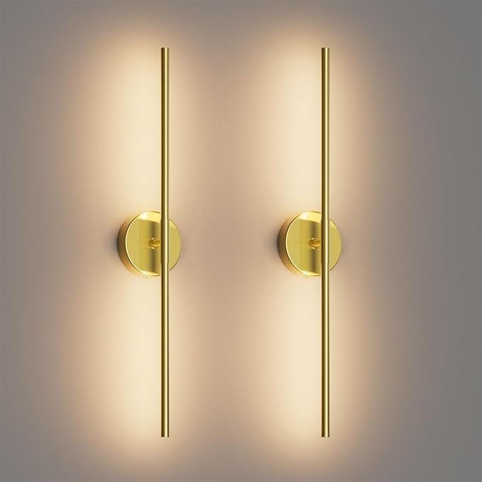 28" Black LED Wall Sconce Set – 2 Pack