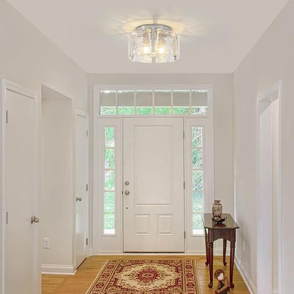 15" Gold Semi Flush Ceiling Light – 3-Light