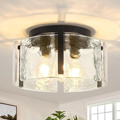 15" Gold Semi Flush Ceiling Light – 3-Light