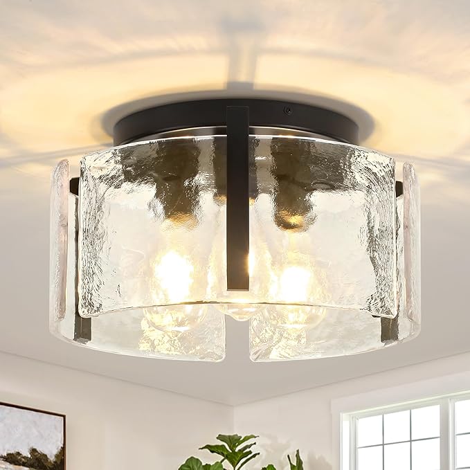 15" Gold Semi Flush Ceiling Light – 3-Light