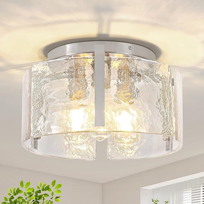 15" Gold Semi Flush Ceiling Light – 3-Light