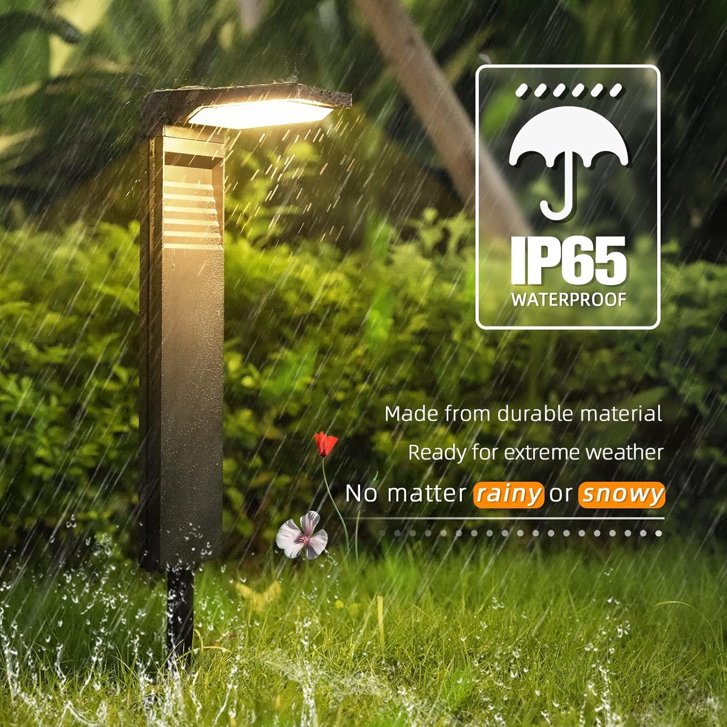 Solar Pathway Lights – 4 Pack, Dual Color Modes