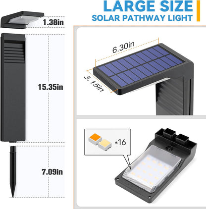 Solar Pathway Lights – 4 Pack, Dual Color Modes