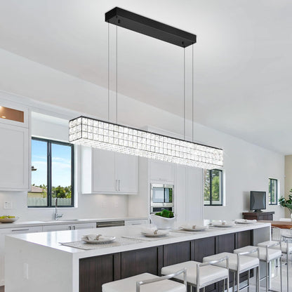 40” Modern Crystal Ring Chandelier