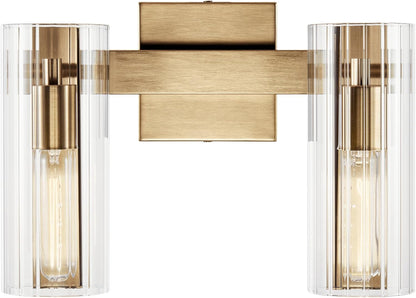 Jemsa 2-Light Vanity in Champagne Bronze