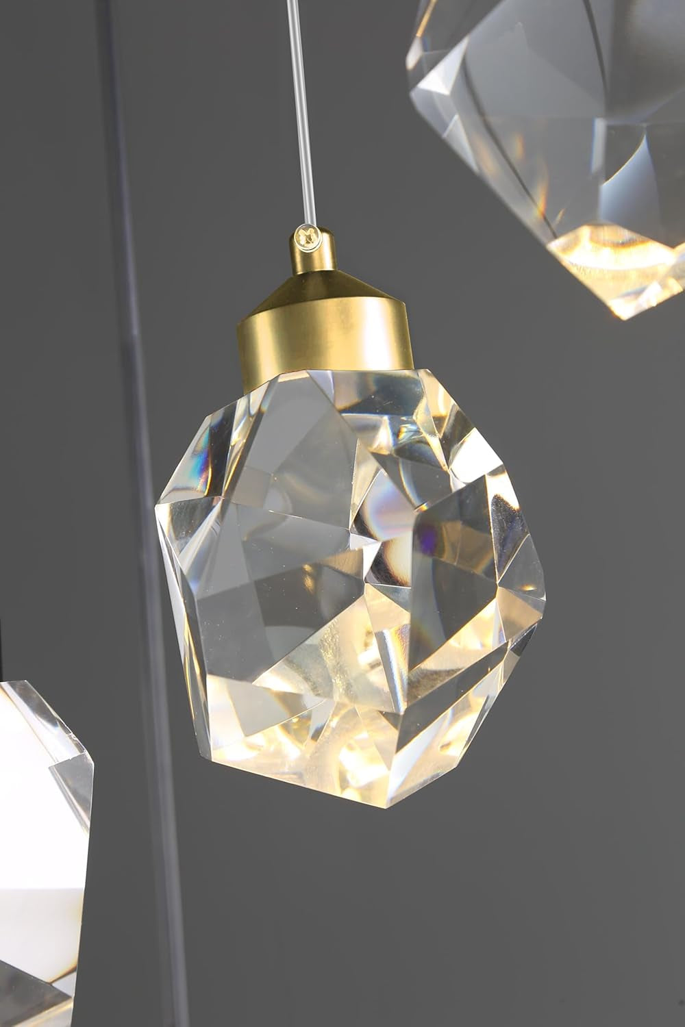Gold 5-Light Raindrop Pendant Chandelier
