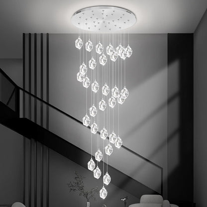Gold 5-Light Raindrop Pendant Chandelier