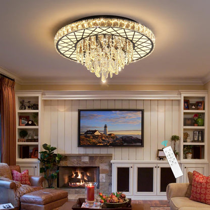 Modern Glam 24" Crystal Chandelier – Gold Finish