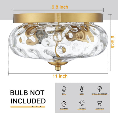 Gold Flush Mount Ceiling Light Fixture