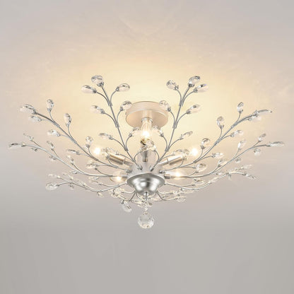 5-Light Bronze Vintage Crystal Chandelier