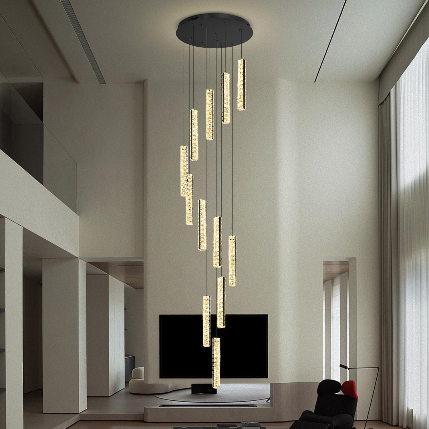 Gold 5-Light Raindrop Pendant Chandelier