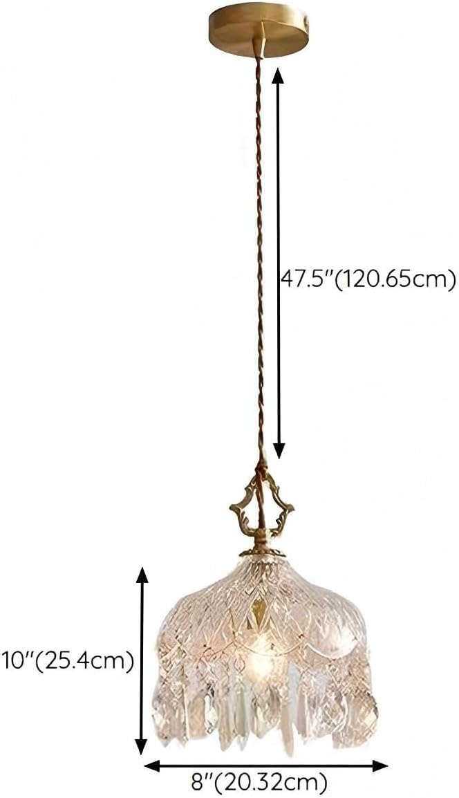 8" LIGHTLAND Vintage Crystal Dome Chandelier