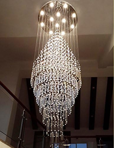 Modern Crystal Raindrop Chandelier 59" Foyer