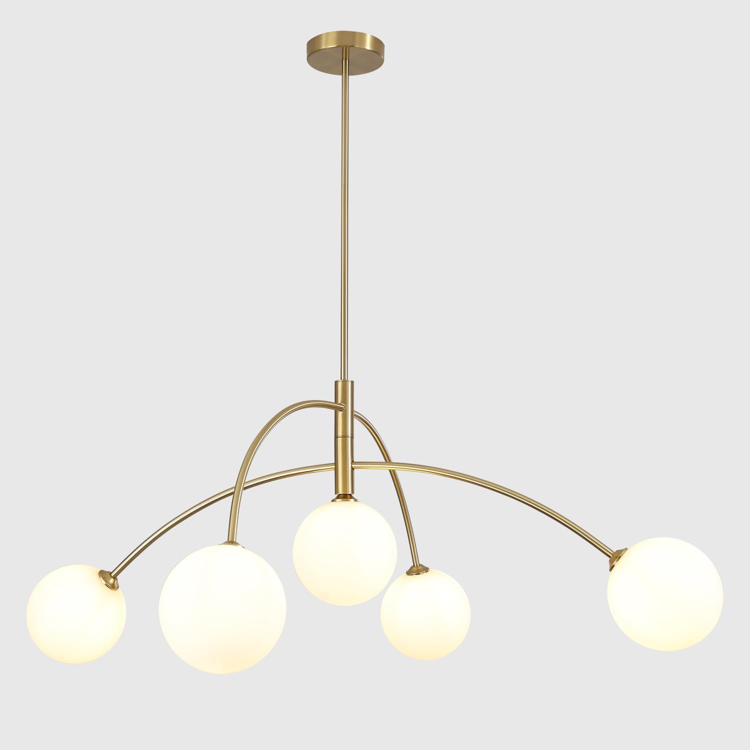 5-Light Gold Sputnik Ceiling Chandelier