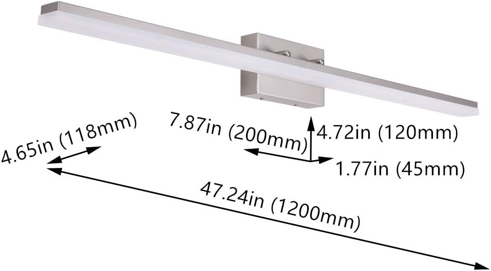 48" LED Vanity Light – Brushed Nickel, 46W