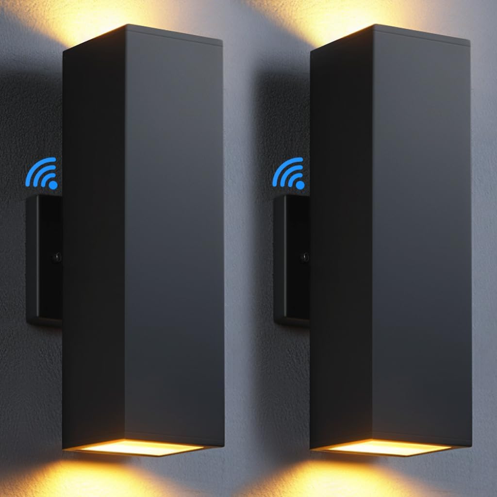 2-Pack Dusk to Dawn Outdoor Wall Lights
