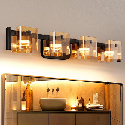 3-Light Modern LED Bathroom Vanity Light, Ash Gray