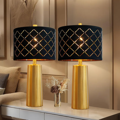 24” Modern Table Lamp Set of 2 – Gold